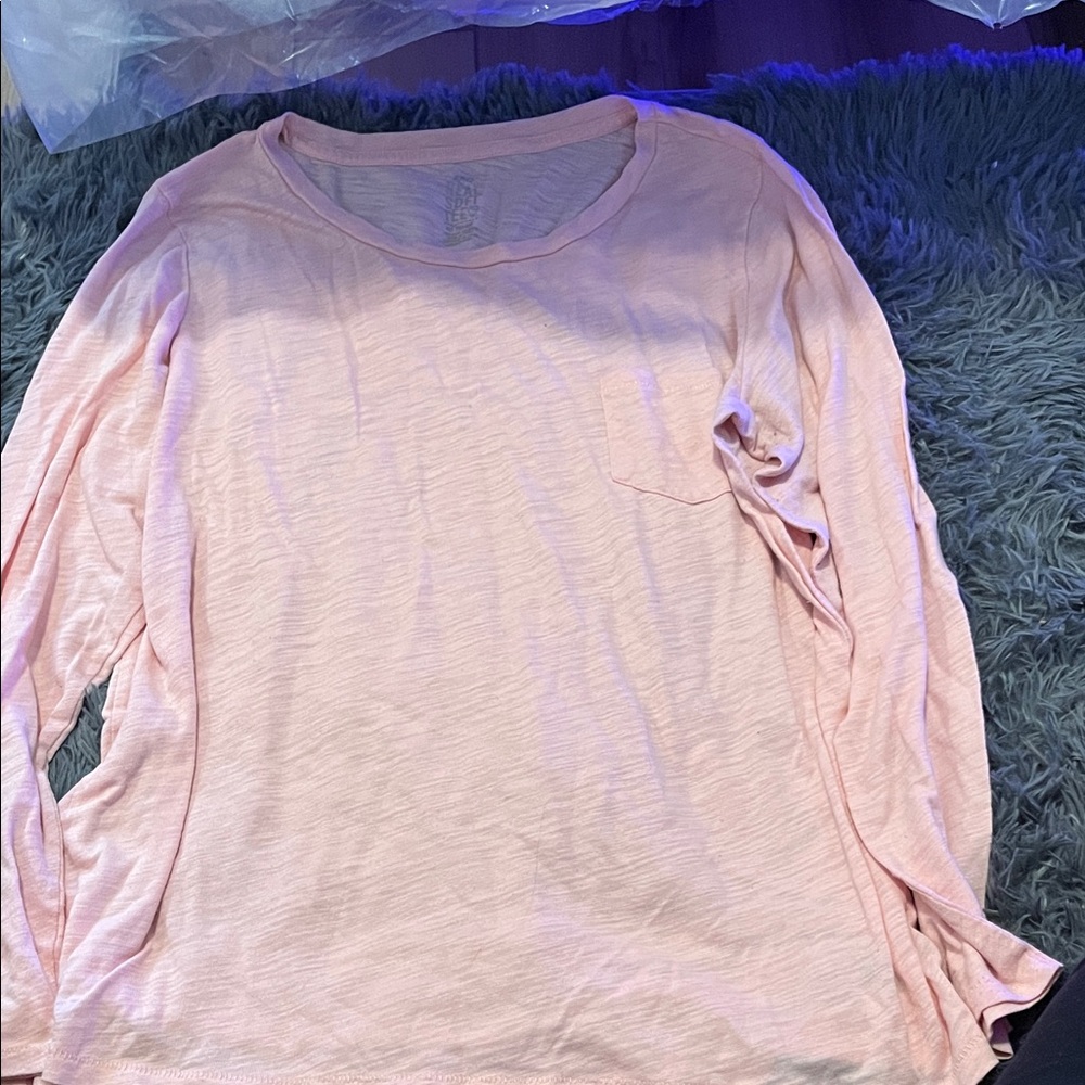Aerie Light Pink Long Sleeve Tee